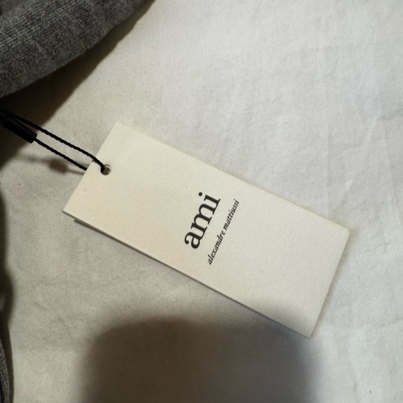 Ami Paris Grey Hoodie with Heart Emblem - Picture 5 of 8